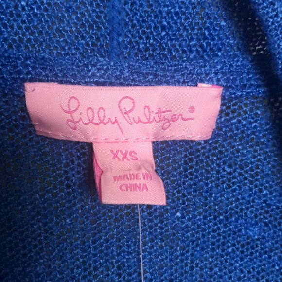 NEW Lilly Pulitzer Lucita cardigan in Lapis Blue XXS open front - Picture 7 of 11
